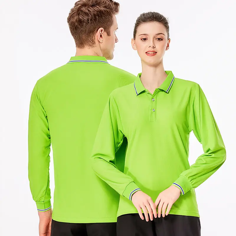 Men Bamboo Fiber Green Polo Shirt with Logo