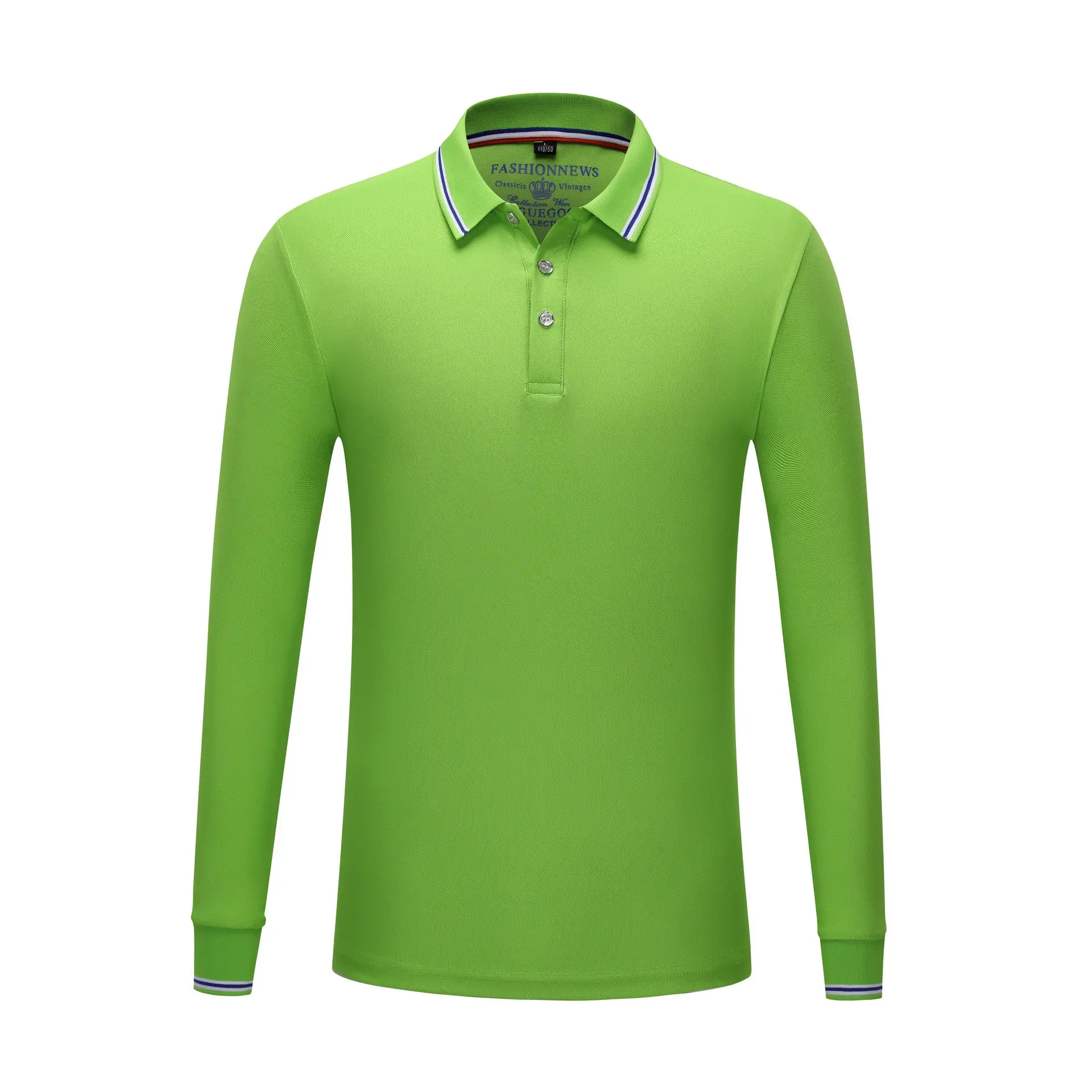 Men Bamboo Fiber Green Polo Shirt with Logo