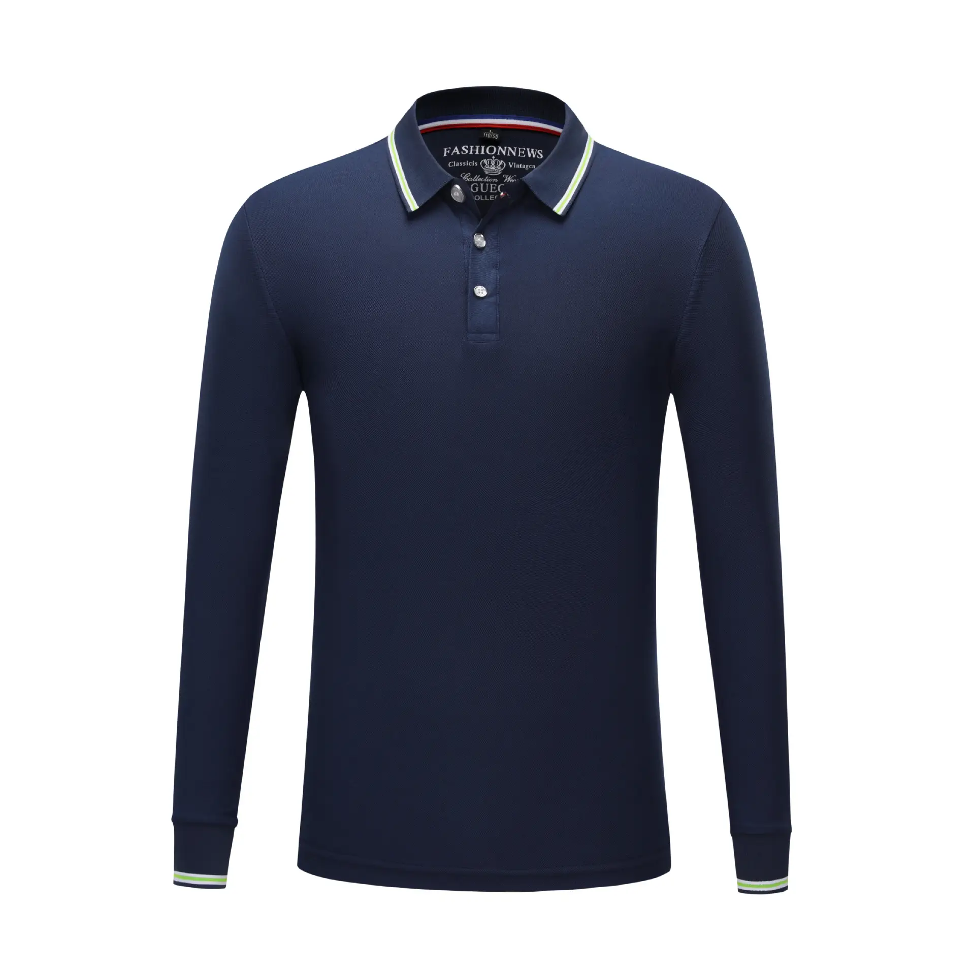 Men Bamboo Fiber Green Polo Shirt with Logo