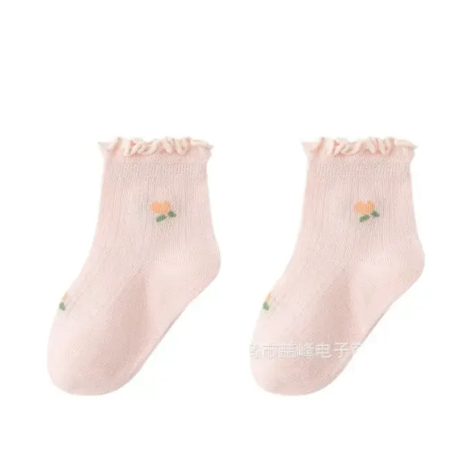 Baby Ear Rim Boneless Net Socks Princess Girls Cotton Mid-tube - Image 10