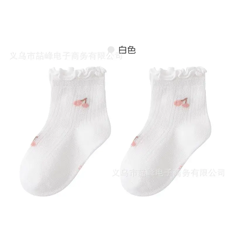 Baby Ear Rim Boneless Net Socks Princess Girls Cotton Mid-tube - Image 4