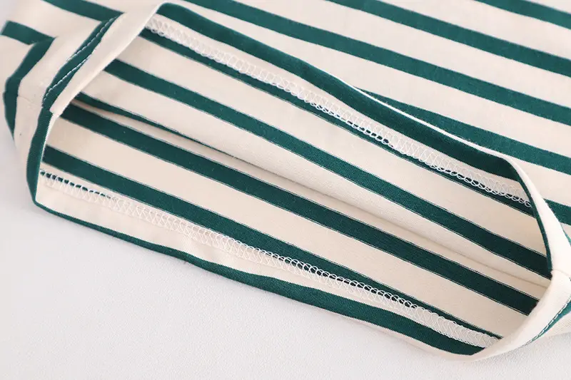 Boys Striped Shorts T-Shirt Set Green Cat Print Summer Wear — feature 10