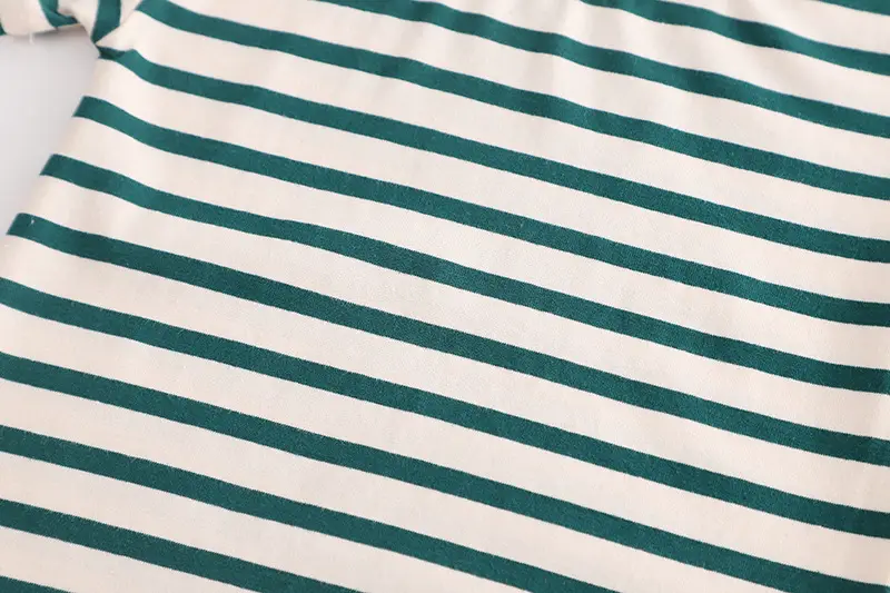 Boys Striped Shorts T-Shirt Set Green Cat Print Summer Wear — feature 8