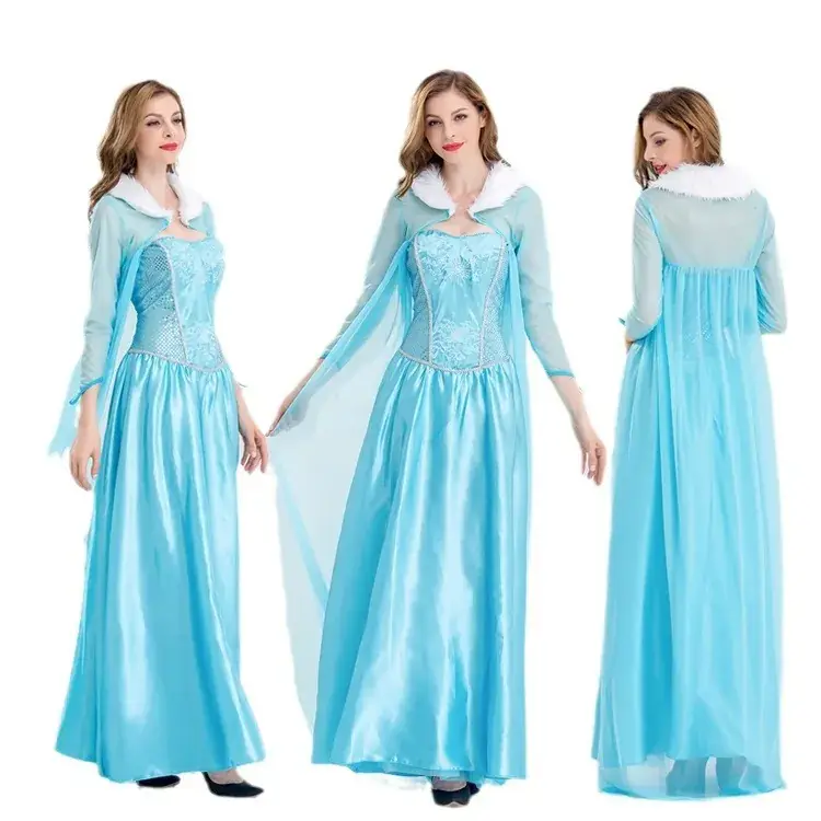 Adult Frozen Elsa Princess Dress Snow White Cinderella Costume - Image 2