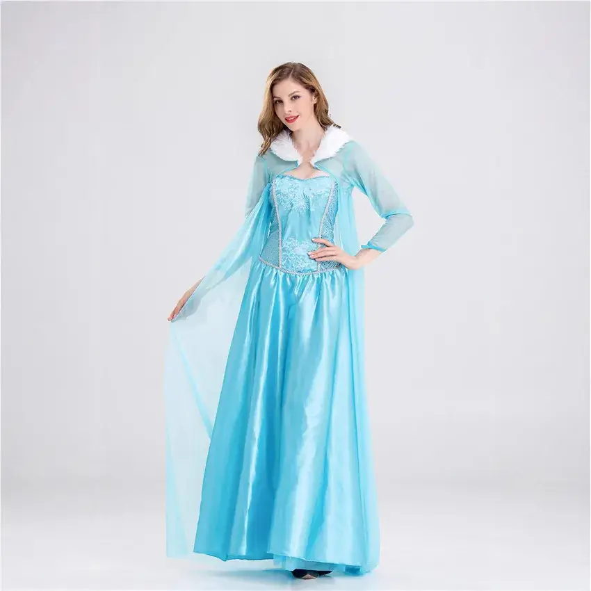 Adult Frozen Elsa Princess Dress Snow White Cinderella Costume - Image 4