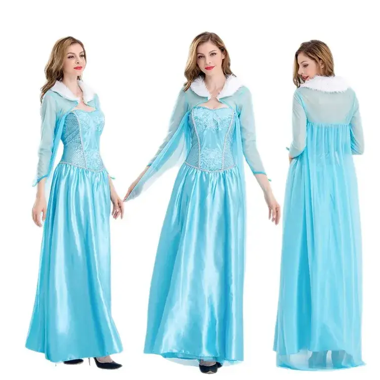 Adult Frozen Elsa Princess Dress Snow White Cinderella Costume - Image 6