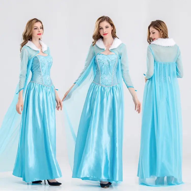 Adult Frozen Elsa Princess Dress Snow White Cinderella Costume — feature 1