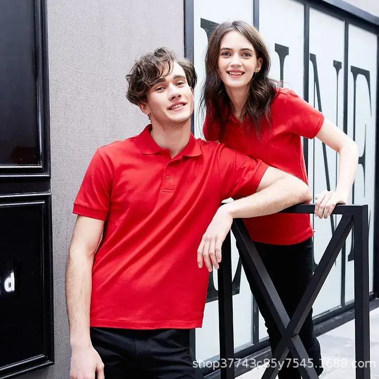 Men Blue Cotton Polo Shirt 220g Short Sleeve - Image 20