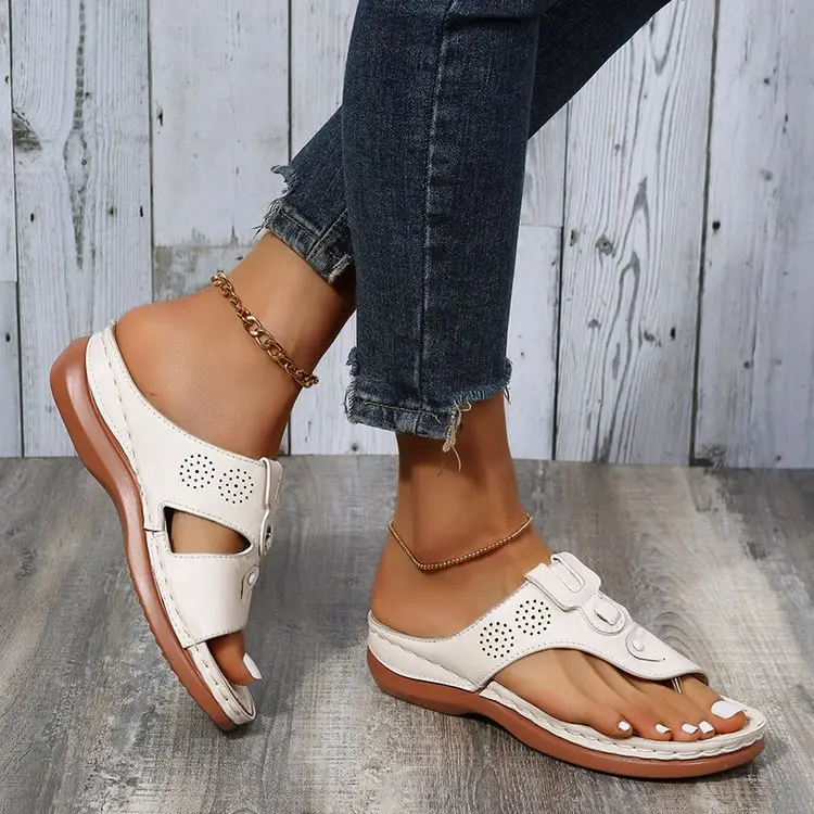 Women's Blue Wedge Sandals Large Spring Summer Flats — feature 15