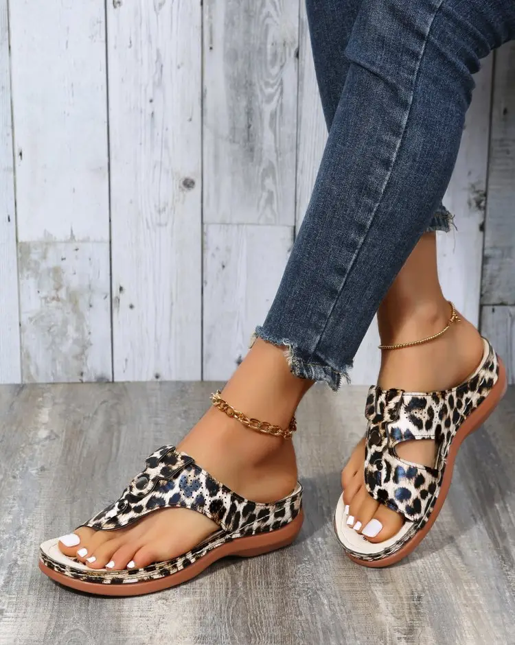Women's Blue Wedge Sandals Large Spring Summer Flats — feature 19
