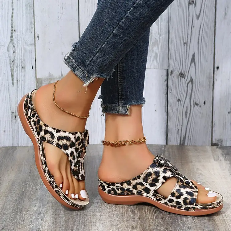 Women's Blue Wedge Sandals Large Spring Summer Flats