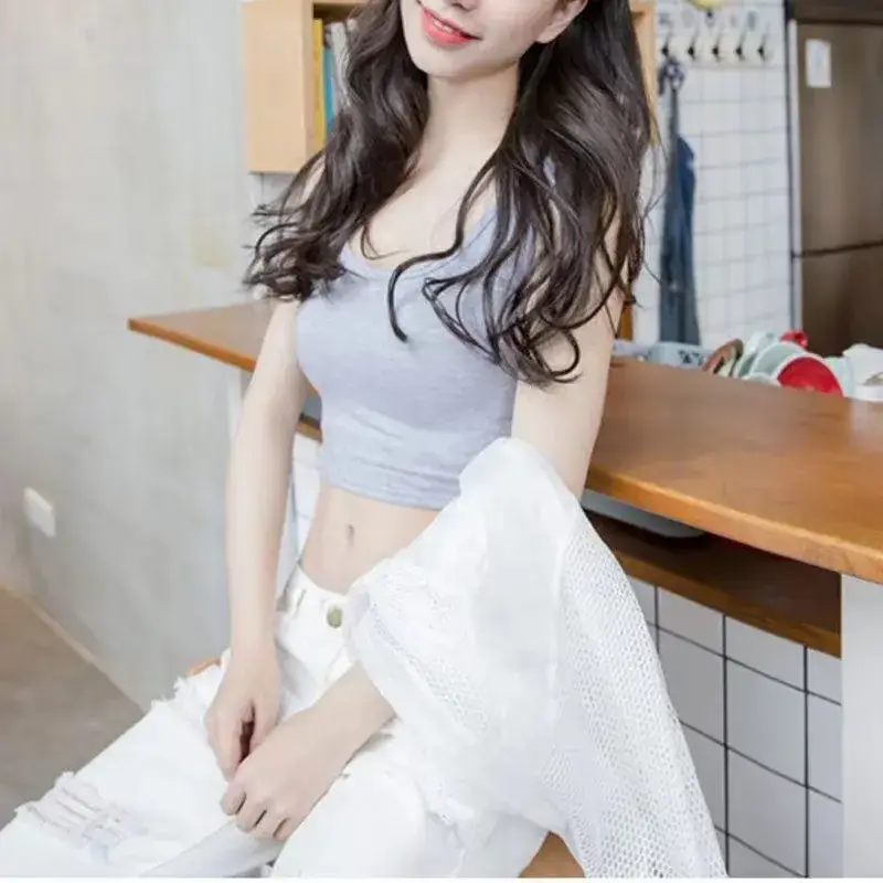 Hot Girl Vests Women Short Sleeve Sports Base Top - Image 3