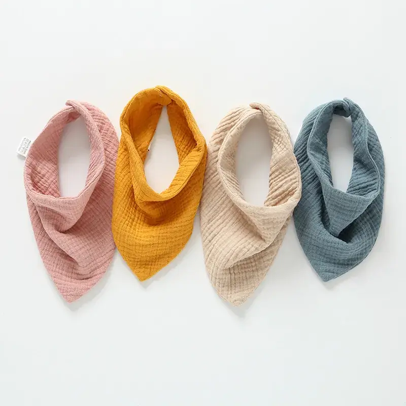Baby Cotton Triangle Bib for Newborns Anti-Spitting Absorbent - Image 13