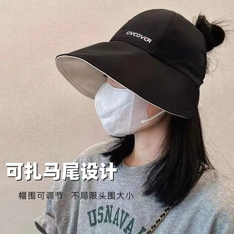 Women's Grey Reversible Bucket Hat with Large Brim - Image 5