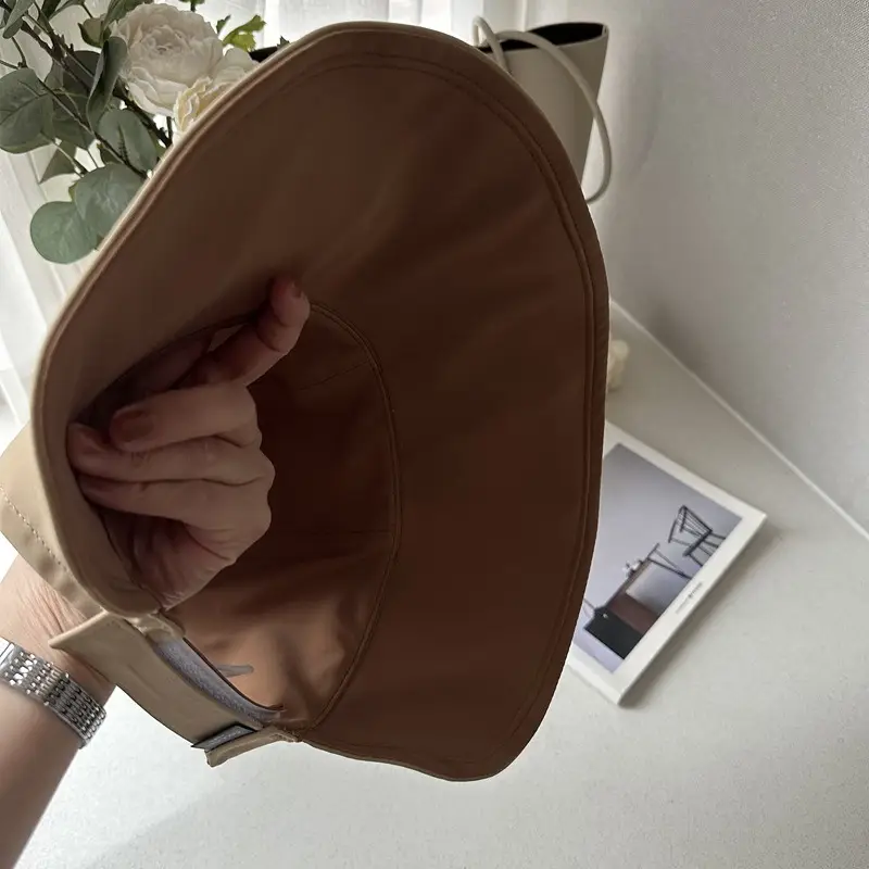 Women's Grey Reversible Bucket Hat with Large Brim — feature 11
