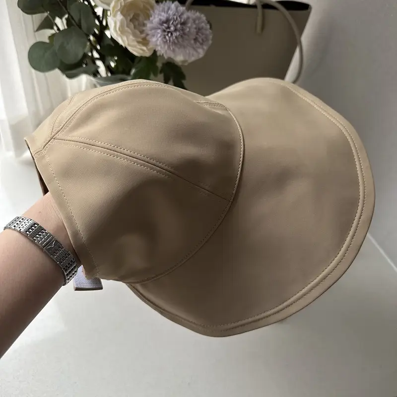 Women's Grey Reversible Bucket Hat with Large Brim — feature 12