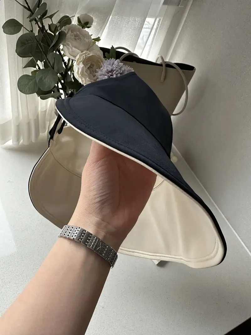 Women's Grey Reversible Bucket Hat with Large Brim — feature 13