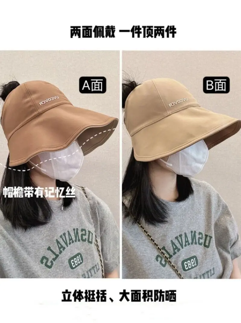 Women's Grey Reversible Bucket Hat with Large Brim — feature 3