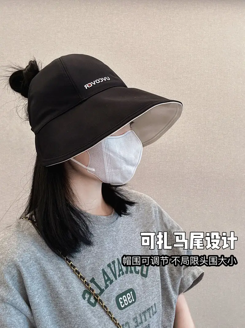 Women's Grey Reversible Bucket Hat with Large Brim — feature 7
