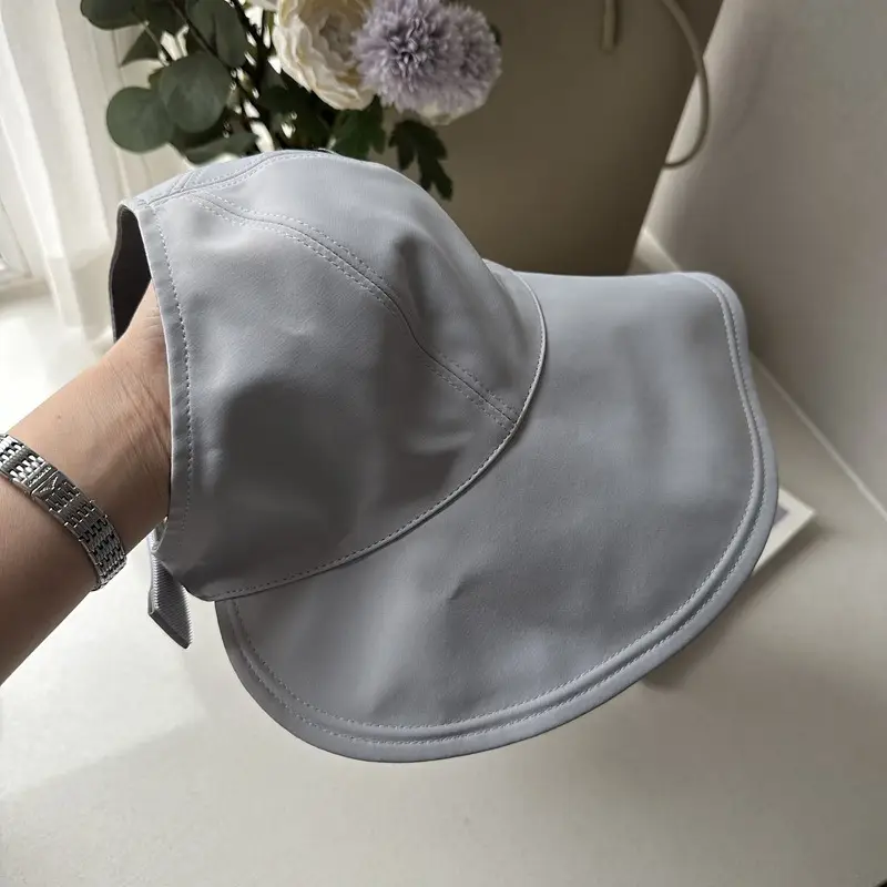 Women's Grey Reversible Bucket Hat with Large Brim — feature 9