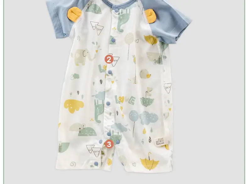 Baby Cotton Short Sleeve Summer Clothes Lightweight Breathable — feature 4
