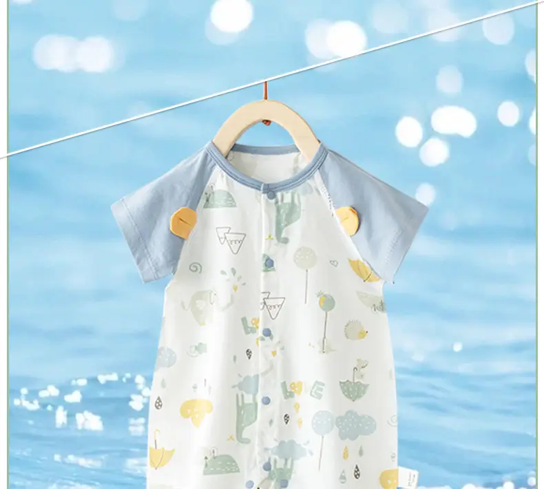 Baby Cotton Short Sleeve Summer Clothes Lightweight Breathable — feature 6