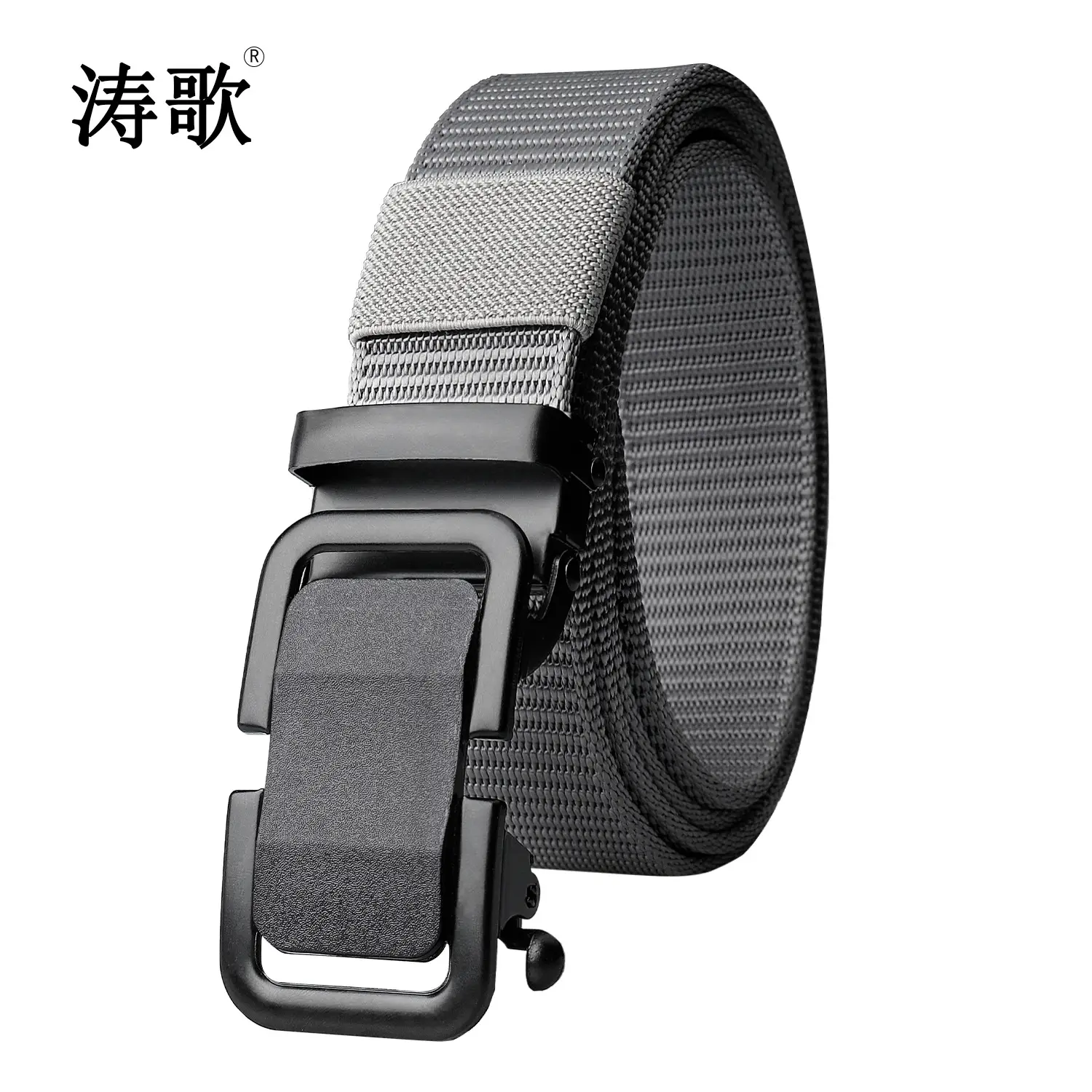 Men's Automatic Buckle Belt Non-Porous Canvas Green