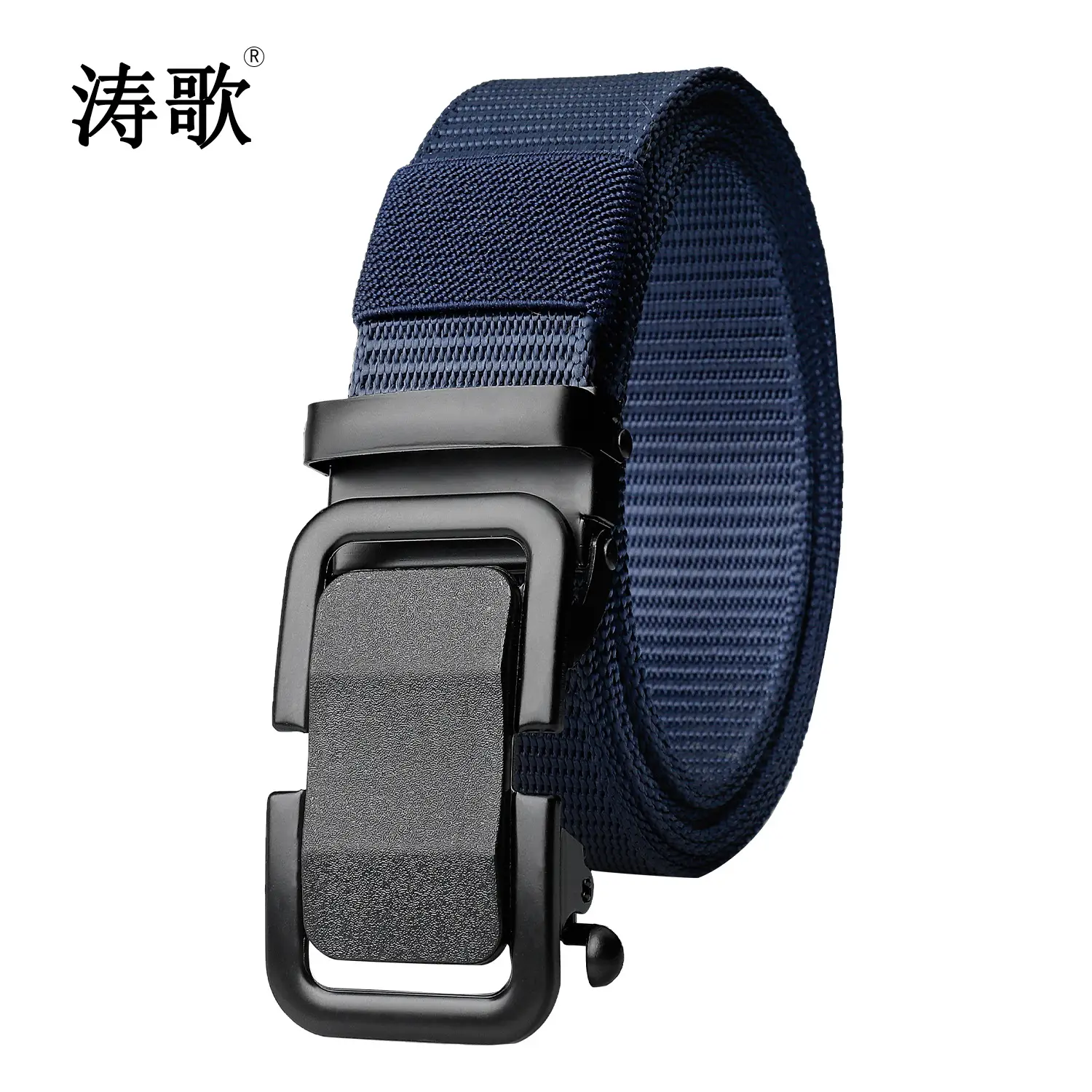 Men's Automatic Buckle Belt Non-Porous Canvas Green - Image 4