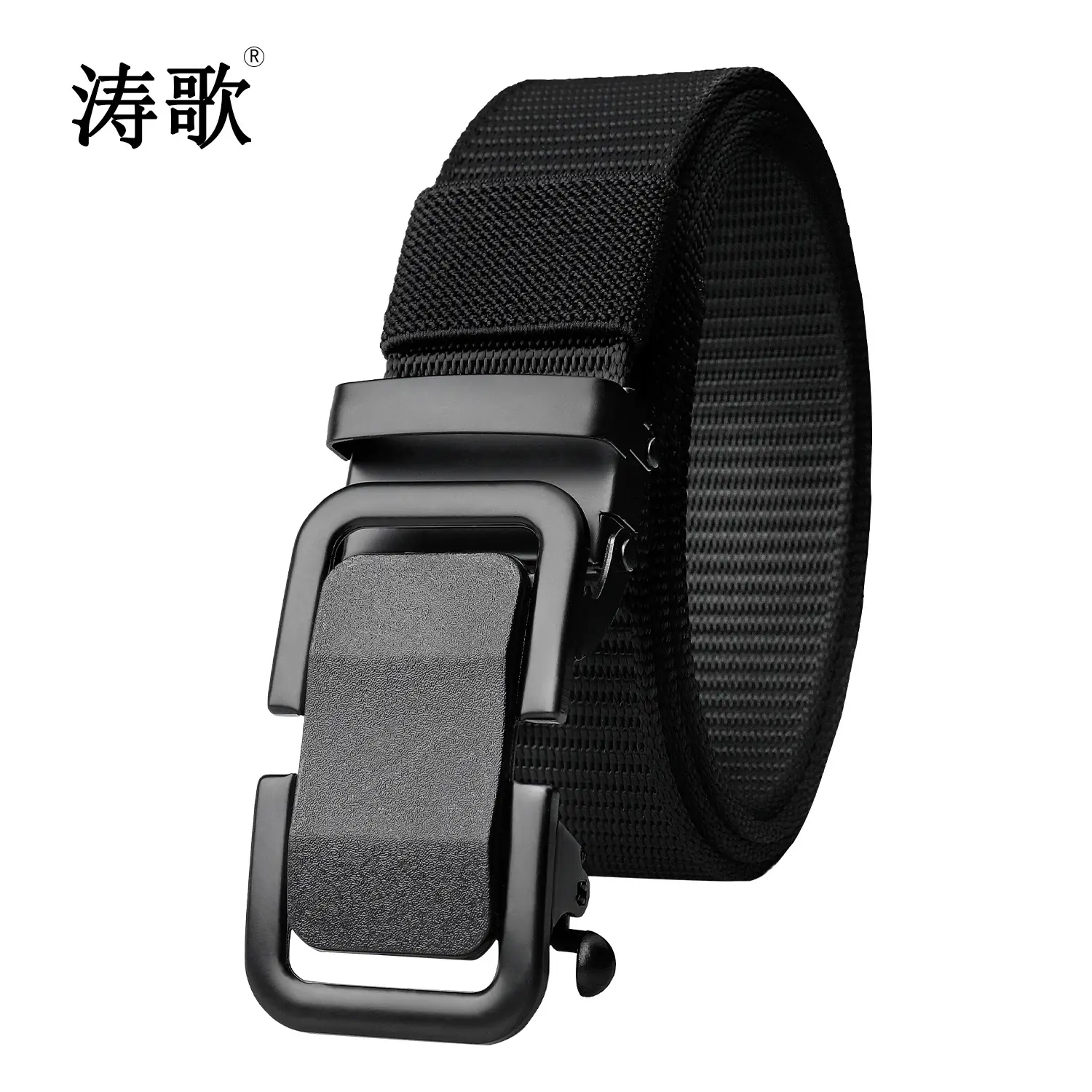 Men's Automatic Buckle Belt Non-Porous Canvas Green - Image 2