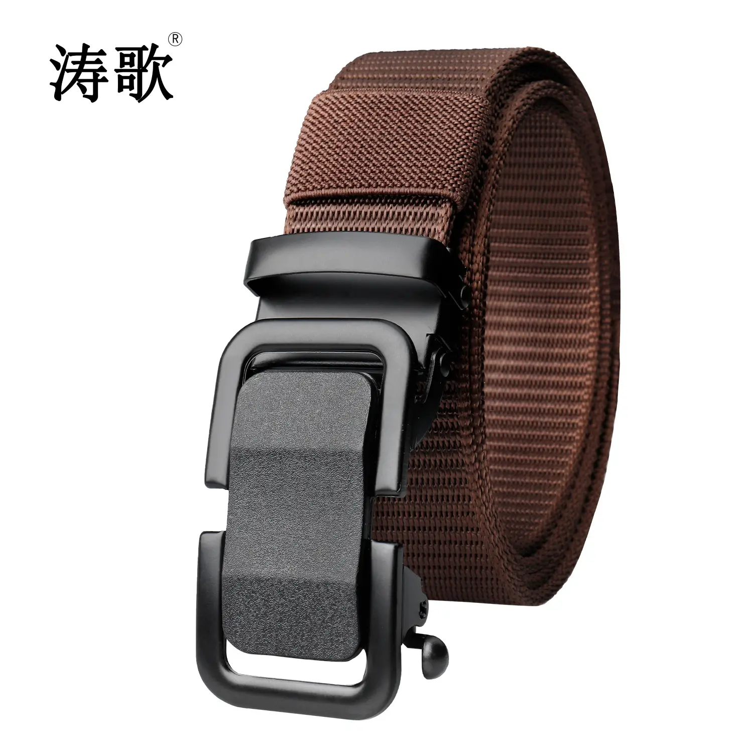 Men's Automatic Buckle Belt Non-Porous Canvas Green - Image 5