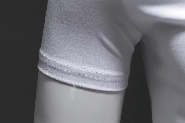 European Men's White Graphic T-Shirt Slim Fit Round Neck — feature 11