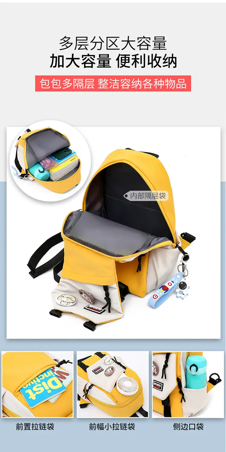 Pink Cute Crossbody Backpack for Girls School Travel — feature 11