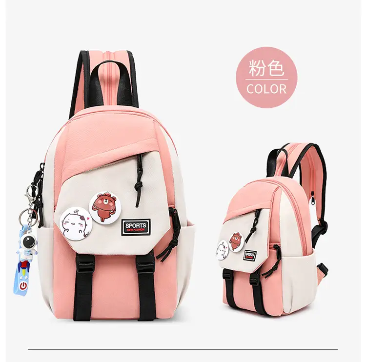 Pink Cute Crossbody Backpack for Girls School Travel — feature 19