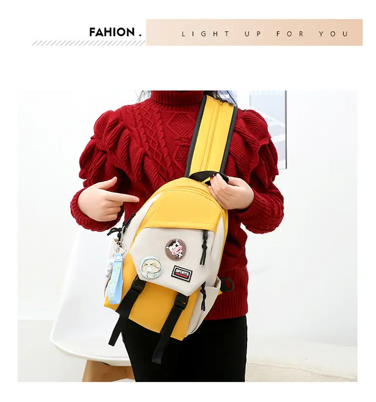Pink Cute Crossbody Backpack for Girls School Travel — feature 23