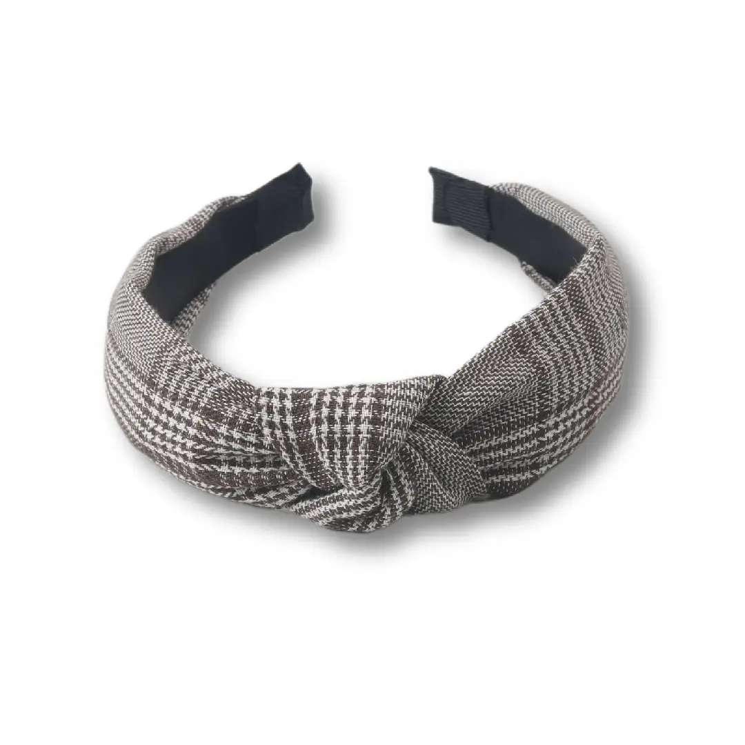 Wide Edge Houndstooth Headband for Women - Image 5