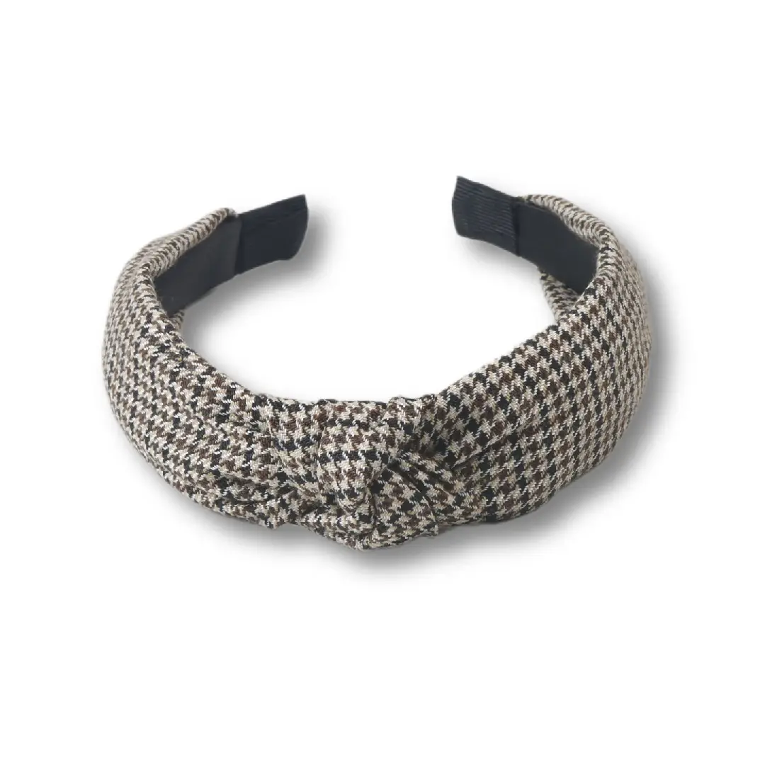 Wide Edge Houndstooth Headband for Women — feature 8