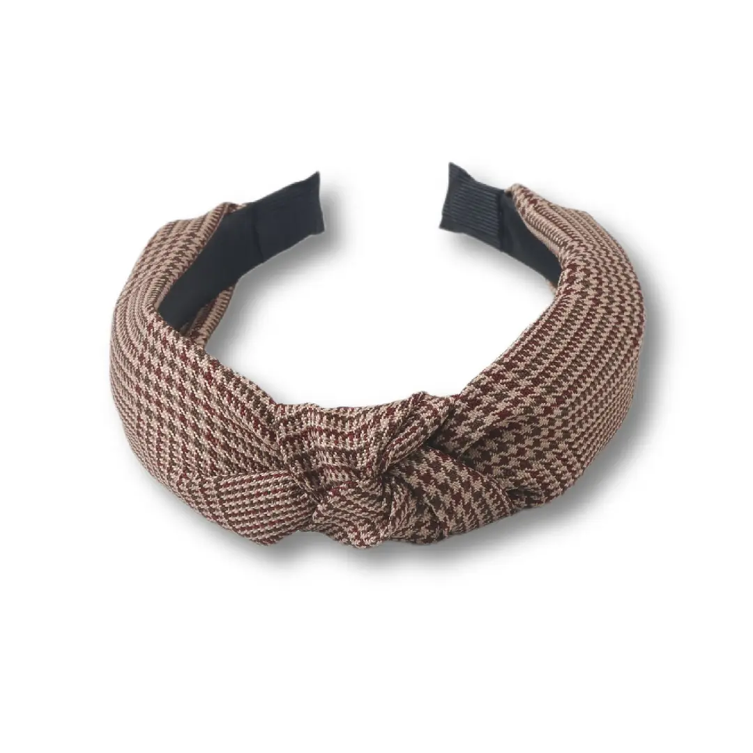 Wide Edge Houndstooth Headband for Women — feature 7