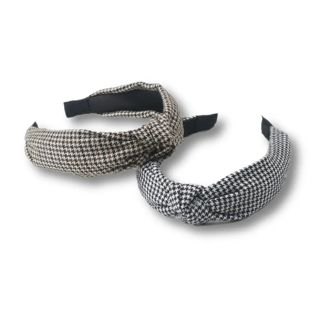 Wide Edge Houndstooth Headband for Women — feature 5