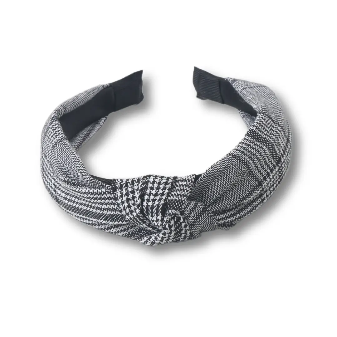 Wide Edge Houndstooth Headband for Women - Image 4