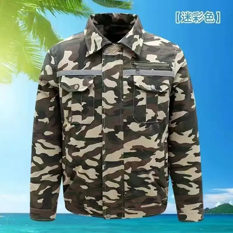 Men Grey Button-Front Jacket Summer Cooling Lightweight — feature 59