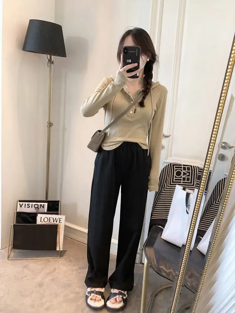 Women Hooded Long Sleeve Slim Fit T-Shirt New Spring Style — feature 13