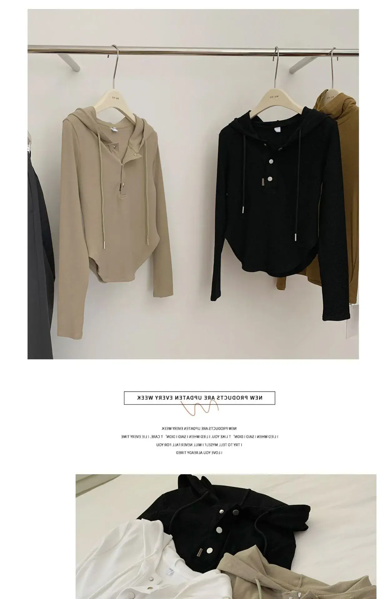 Women Hooded Long Sleeve Slim Fit T-Shirt New Spring Style — feature 7