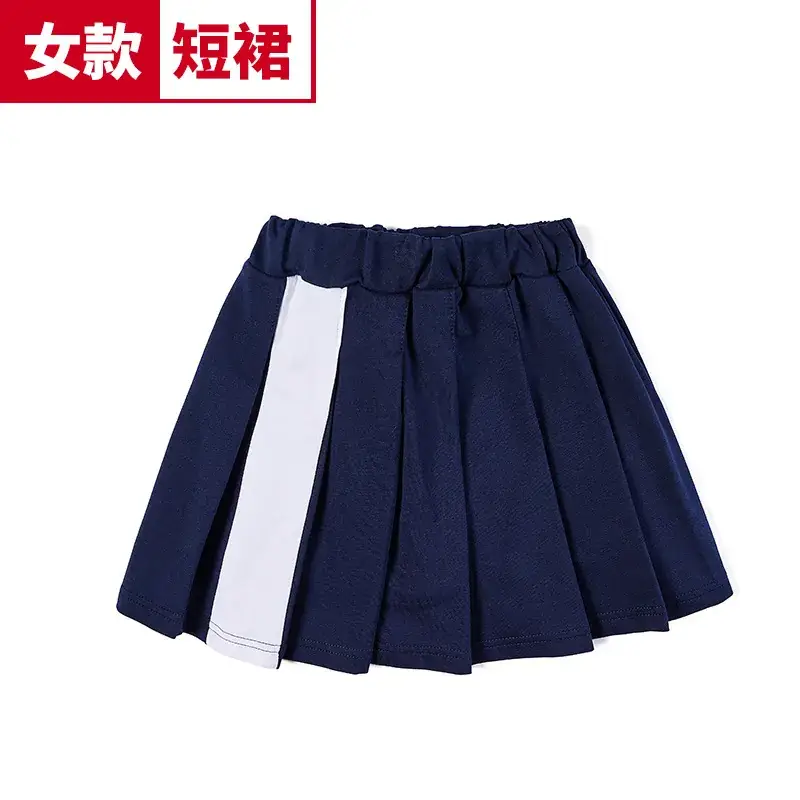 Children's Red Cotton Sports Suit Summer School Uniform - Image 25