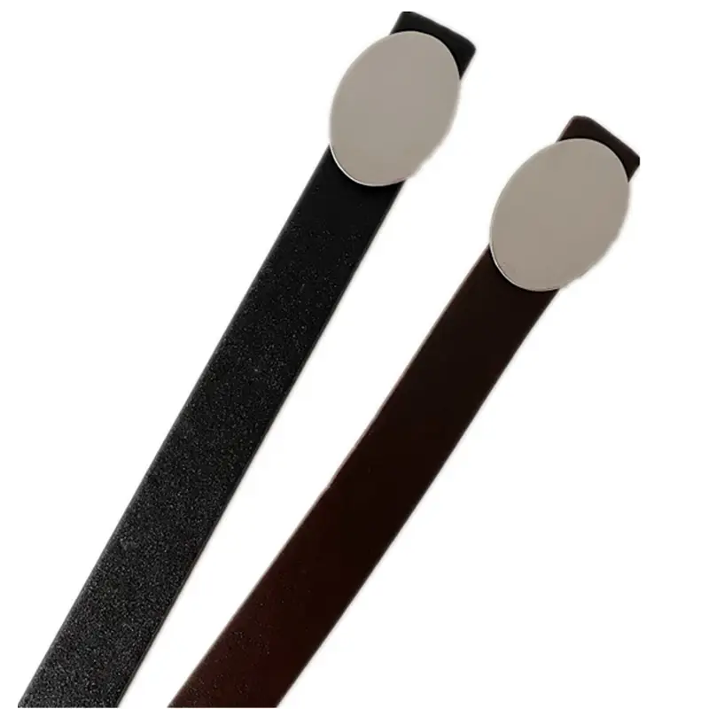 Korean-style Women's Belt with Oval Buckle - Image 7