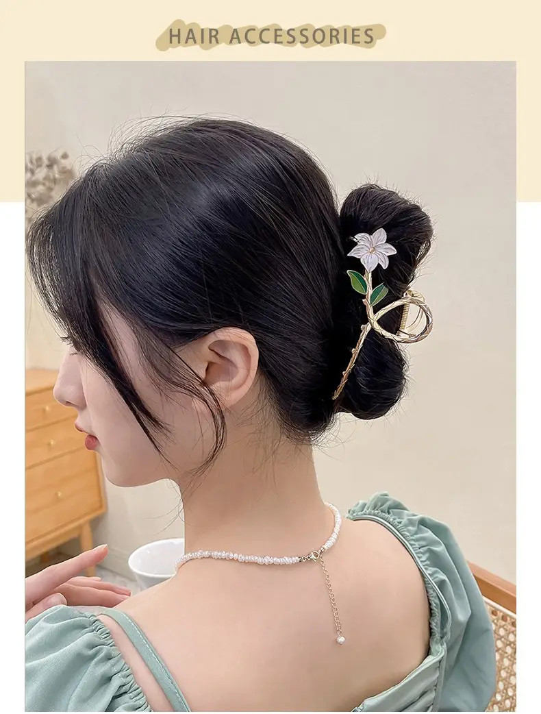 Mori Green Floral Hairpin Clip Spring Summer New Fashion — feature 20