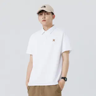 Men's White Japanese Style Polo Shirt Short Sleeve Casual Wear — feature 11
