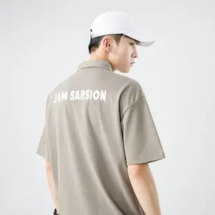 Men's White Japanese Style Polo Shirt Short Sleeve Casual Wear — feature 7
