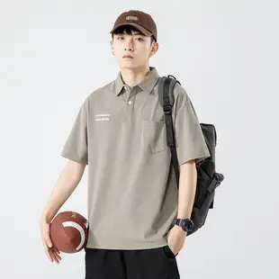 Men's White Japanese Style Polo Shirt Short Sleeve Casual Wear — feature 8
