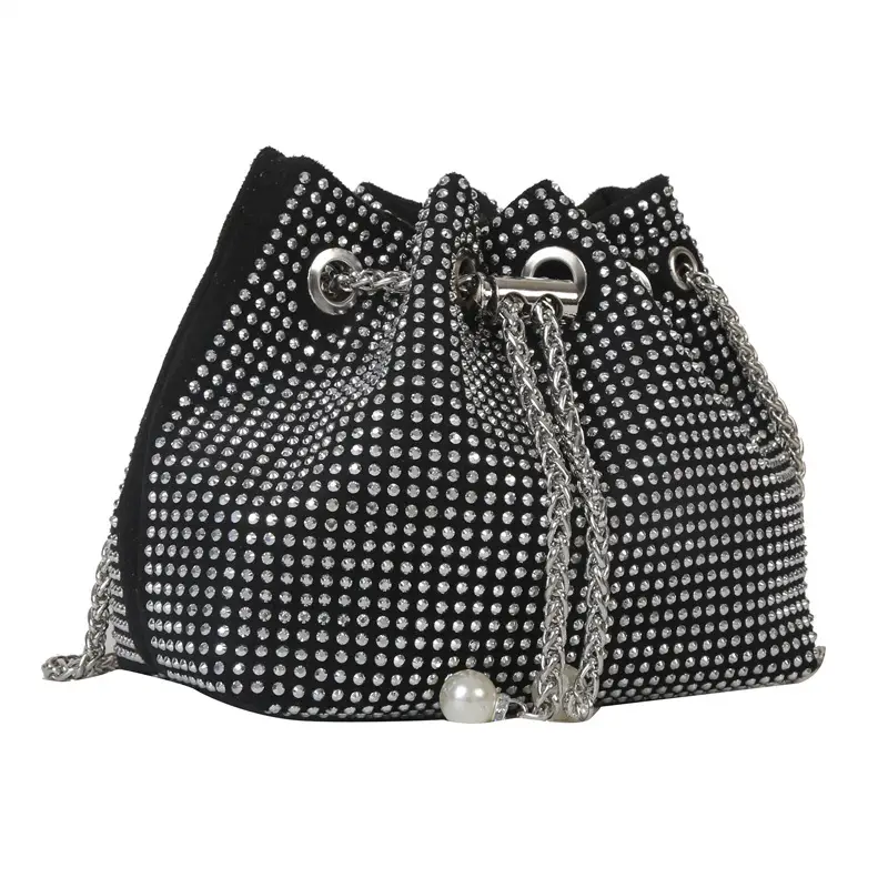 Rhinestone Bucket Bag Women's Casual Shoulder Crossbody Bag - Image 10