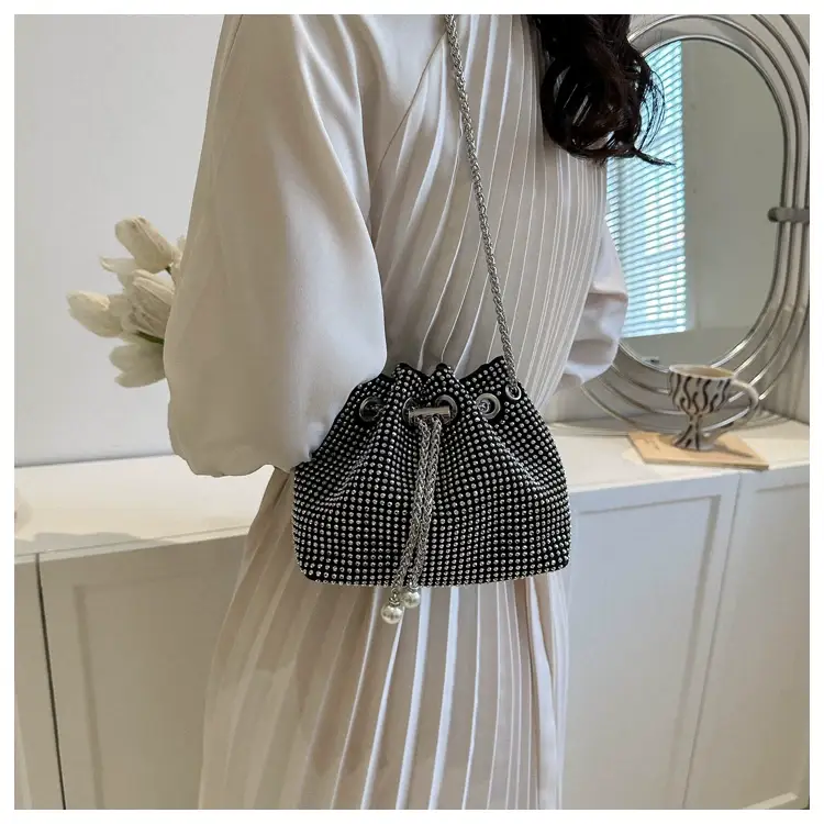 Rhinestone Bucket Bag Women's Casual Shoulder Crossbody Bag — feature 10